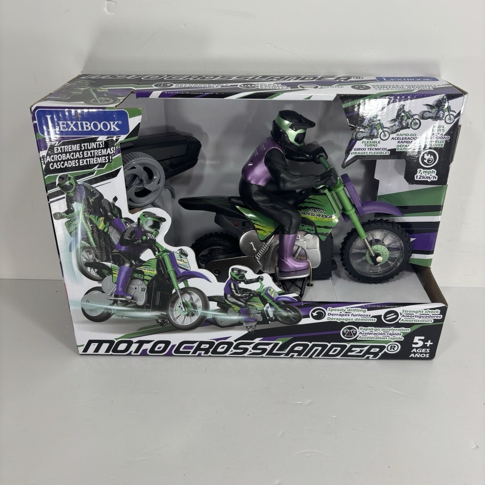 Lexibook Moto Crosslander Radio Road Motorcycle RC18, up to 12km/h, 2.4Ghz